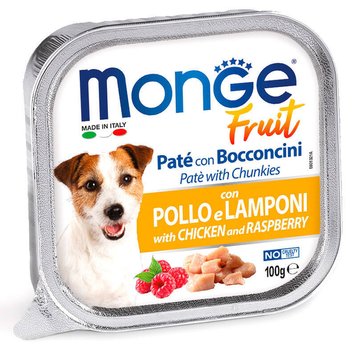 Вологий корм для собак Monge Dog Wet Fruit курка з малиною 100 г 32084 фото, зображення