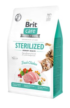 Сухий корм Brit Care Cat GF Sterilized Urinary Health для стерилізованих котів, з куркою, 400 г 28758 фото, зображення