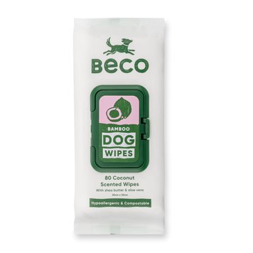 Вологі серветки біорозкладні бамбукові Beco Pets з ароматом кокосу 80 шт. 31365 фото, зображення