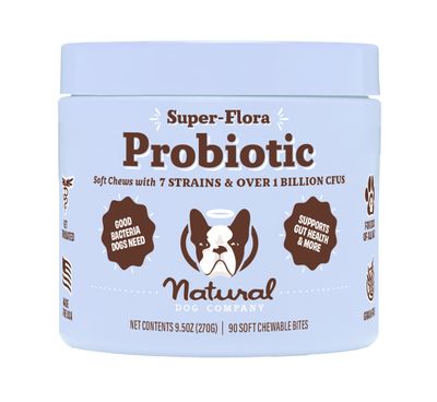 Вітамінний комплекс із пробіотиком Natural Dog Company SuperFlora Probiotic 90 шт 28440 фото, зображення