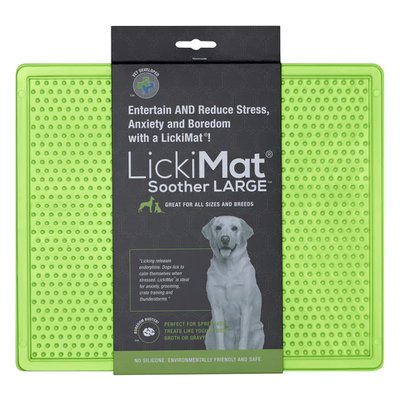 Лизальний килимок антистрес для собак LickiMat Soother XL Green, м'яка основа 27756 фото, зображення