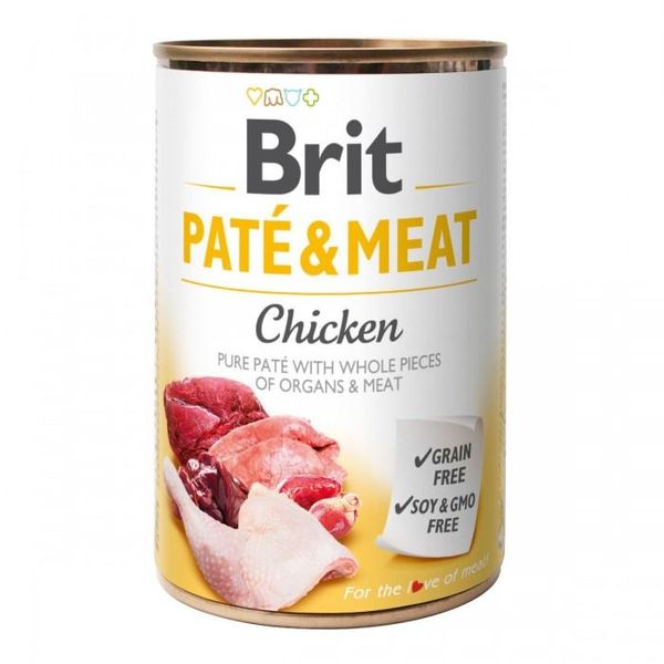 Влажный корм Brit Care Pate & Meat для собак, с курицей, 400 г 28724 фото, изображение