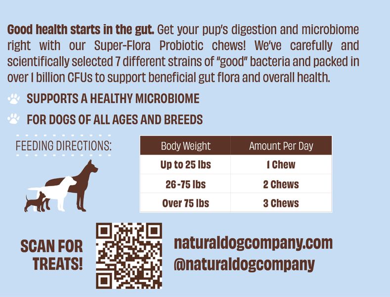 Вітамінний комплекс із пробіотиком Natural Dog Company SuperFlora Probiotic 90 шт 28440 фото, зображення