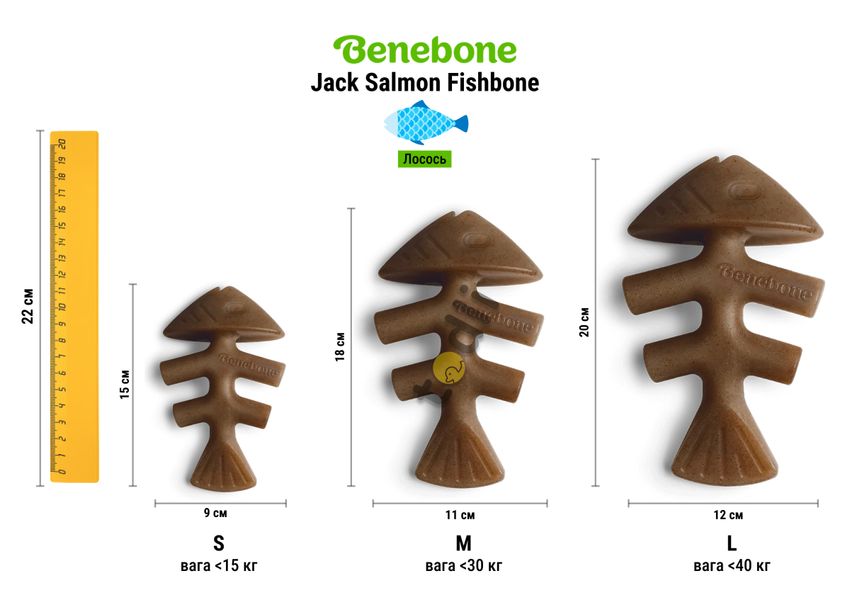 Жувальні іграшки для собак Benebone Fishbone L риба 27974 фото, зображення