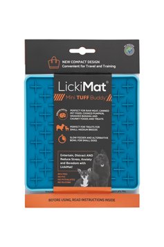 Лизальний килимок антистрес для маленьких собак собак LickiMat Mini Tuff Buddy Turquoise, тверда основа 30334 фото, зображення