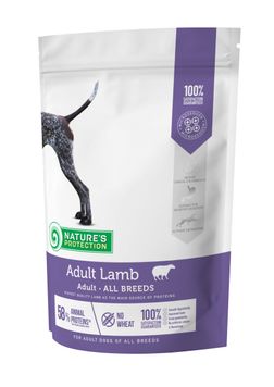 Сухий корм для дорослих собак всіх порід з ягнятиною Nature's Protection Adult Lamb All Breeds 500г 33235 фото, зображення