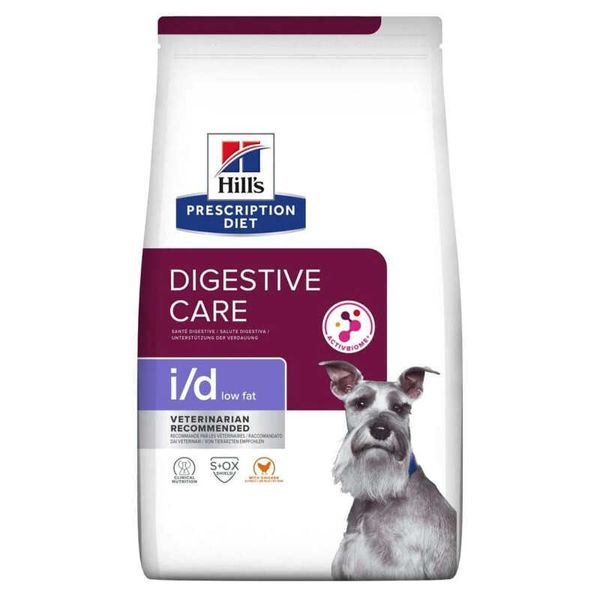 Лікувальний сухий корм для собак Hills PD Canine I/D Low Fat при проблемах з ШКТ, для зниження рівню жиру 1,5 кг 30298 фото, зображення