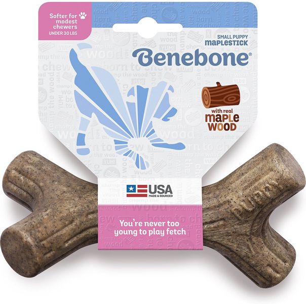 Жевательные игрушки для щенков Benebone Puppy Maplestick S кленовое дерево 27977 фото, изображение