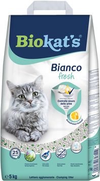 Наполнитель Biokats для кошачьего туалета Bianco Fresh бентонитовый 0,25-5,0 мм 5 кг 32621 фото, изображение