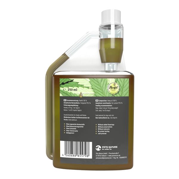 Конопляна олія для собак Pets Nature Hemp Oil 250 мл 32191 фото, зображення