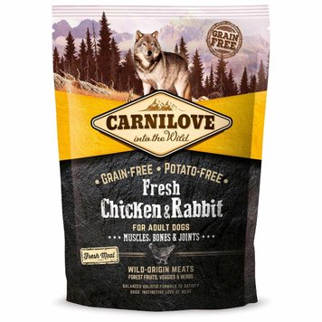 Сухий корм для собак Carnilove Fresh Chicken and Rabbit з куркою та кроликом 1,5 кг 29036 фото, зображення