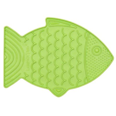 Лизальний килимок антистрес для кішок LickiMat Felix Green у формі рибки 27798 фото, зображення