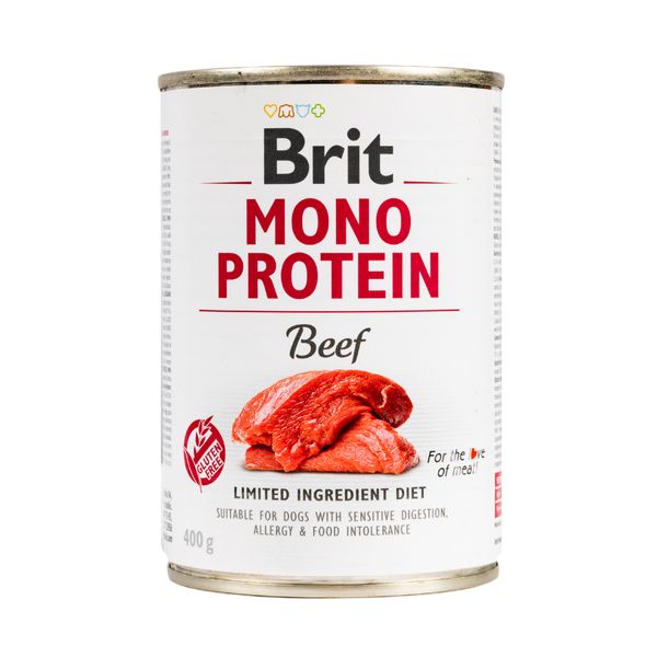 Влажный корм Brit Mono Protein Beef для собак, с говядиной, 400 г 28715 фото, изображение