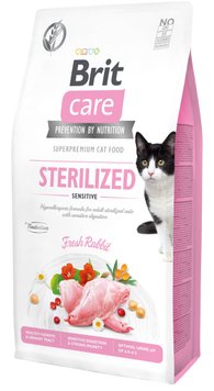 Сухий корм Brit Care Cat GF Sterilized Sensitive для стерилізованих котів з чутливим травленням, з кроликом, 7 кг 28759 фото, зображення