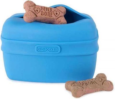 Поясний контейнер для ласощів для собак Dexas Pooch Pouch з кліпсою Блакитний 32014 фото, зображення