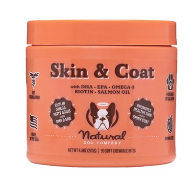 Вітамінний комплекс для шкіри та вовни собак Natural Dog Company Skin&Coat 90 шт 26762 фото, зображення