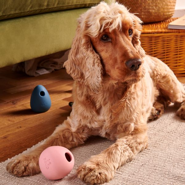 Іграшка м'ячик з отвором для ласощів для собак Beco Pets Wobble Ball Рожевий 31360 фото, зображення