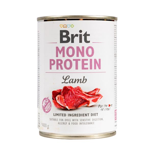 Влажный корм Brit Mono Protein Lamb для собак, с ягнятиной, 400 г 28718 фото, изображение