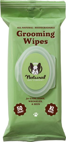 Біорозкладні вологі серветки для грумінгу Natural Dog Company Grooming Wipes XL 50 шт 28442 фото, зображення