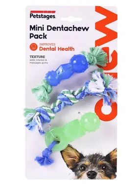 Набор мини-игрушек для собак Petstages Dentachew Pack для зубов Mini 26663 фото, изображение