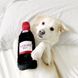 М'яка іграшка для собак пляшка вина ZippyPaws Happy Hour Crusherz Red Wine з пищалкою 28456 фото 3 зображення