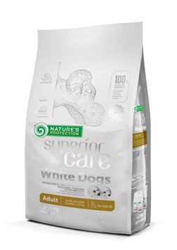 Сухой корм для взрослых собак с белой шерстью для малых пород Nature's Protection Superior Care White Dogs Adult Small and Mini Breeds 1,5 кг 32155 фото, изображение