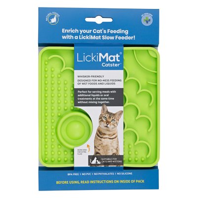Лизальний килимок антистрес для кішок LickiMatster Green 30351 фото, зображення