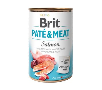 Вологий корм Brit Care Pate & Meat для собак, з лососем, 400 г 28729 фото, зображення